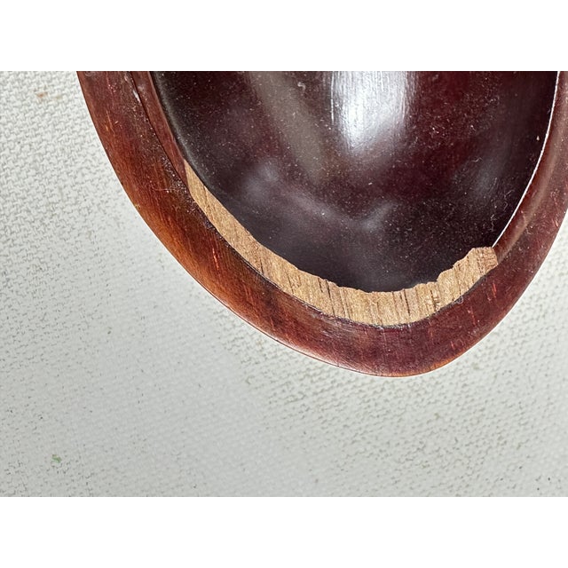 Antique Japanese Hand Carved Antique Japanese Wooden Lidded Box Shaped Like an Eggplant. For Sale - Image 10 of 10