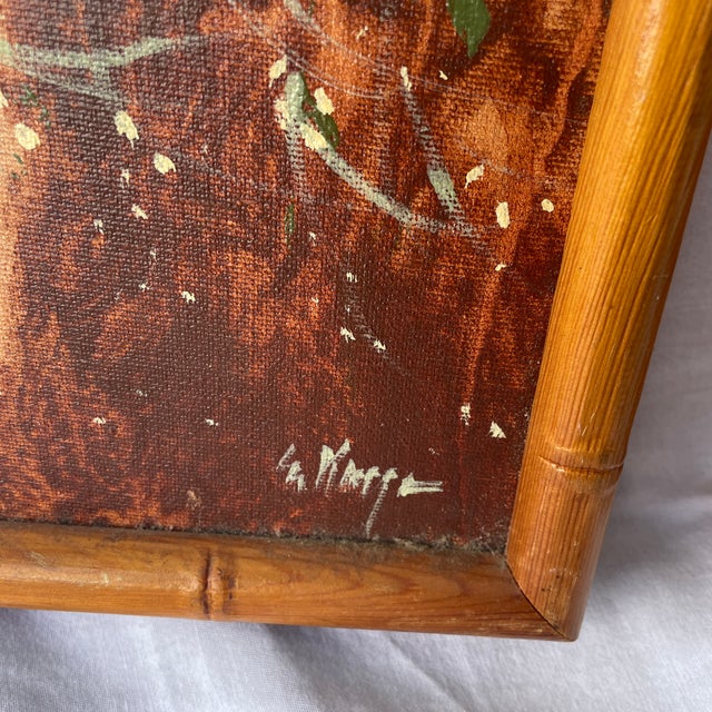 Vintage Stephen Kaye Textured Floral Art Panels - a Pair For Sale - Image 4 of 7