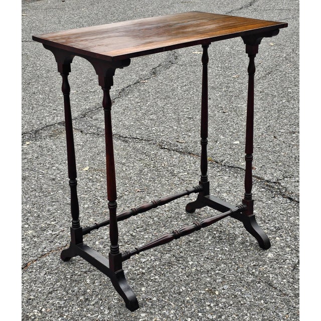 Early 20th Cenrury Edwardian Walnut Side Table For Sale - Image 9 of 13