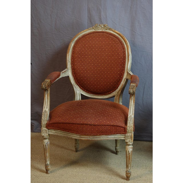 1950s Vintage Louis XVI Armchairs, 1950s, Set of 2 For Sale - Image 5 of 12