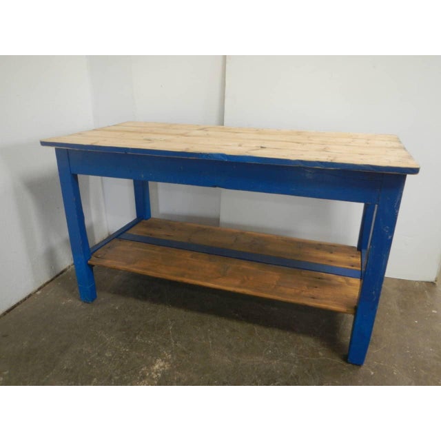 Vintage Worktable in Fir, 1970s For Sale - Image 6 of 11