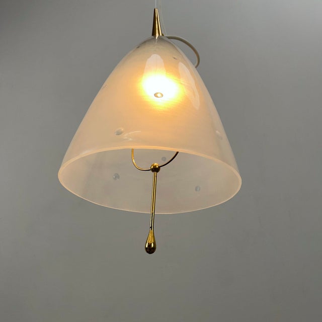 Gold Vintage Pendant Lamp in Acrylic Glass by Paavo Tynell, 1950s For Sale - Image 8 of 10