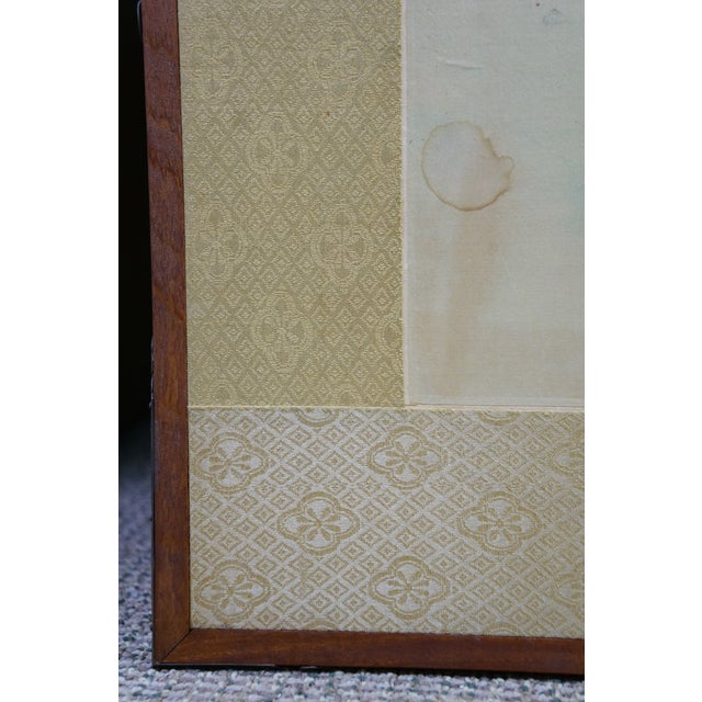 Chinese Hand Painted Silk 4 Panel Folding Screen Scholars Landscape Bógǔ Tú 59" For Sale - Image 10 of 18