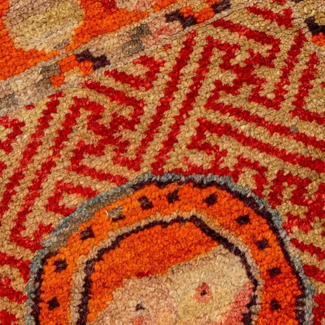 Abstract Chinese Meditation Mat, 1' 8" X 1' 9" For Sale - Image 3 of 4