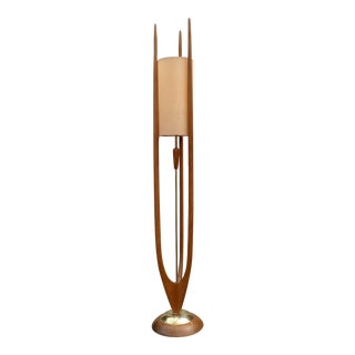 Modeline Mid-Century Modern Walnut Floor Lamp For Sale