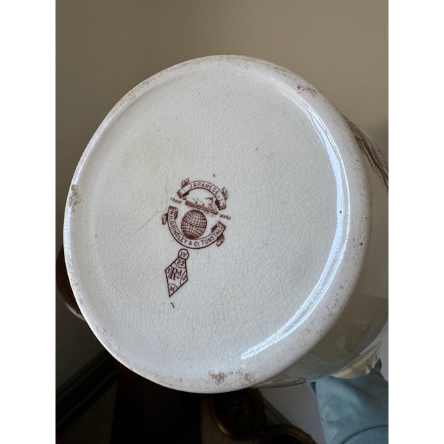 1880s W. H. Grindley Aesthetic Movement Transferware Pitcher For Sale In Portland, ME - Image 6 of 8