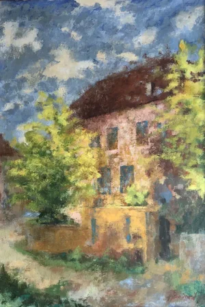 Jean-Jacques Boimond, Maison de campagne, Oil on Canvas, Framed