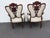 Victorian Victorian Late 1880s Carved Inlay Side Chairs a Pair 6643 For Sale - Image 3 of 17