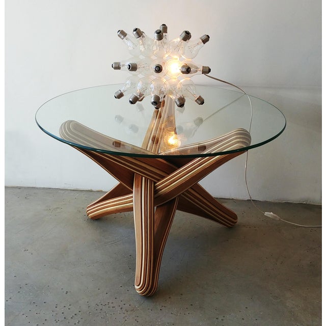 "Lock" Caramel Naturel Bamboo Coffeetable For Sale - Image 9 of 12