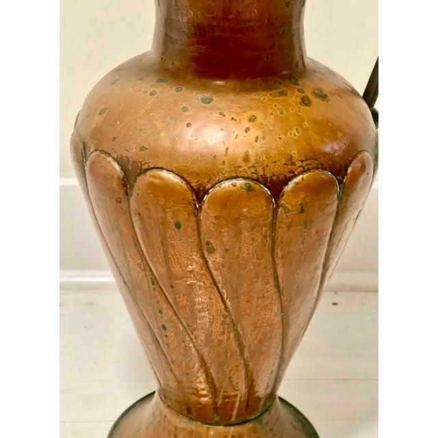 19th C. French Country Fluted Freestanding Copper Watering Can or Jug For Sale In New York - Image 6 of 9