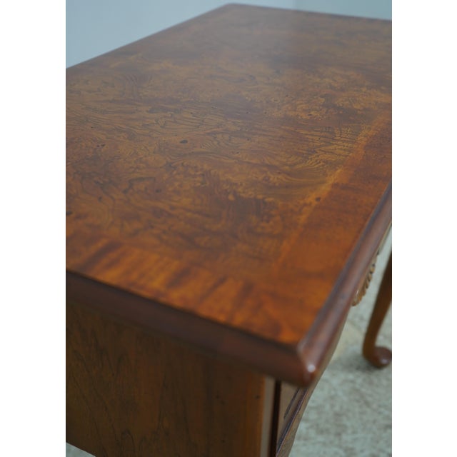 Hekman George III English Style Walnut Dressing Table Lowboy For Sale - Image 12 of 18