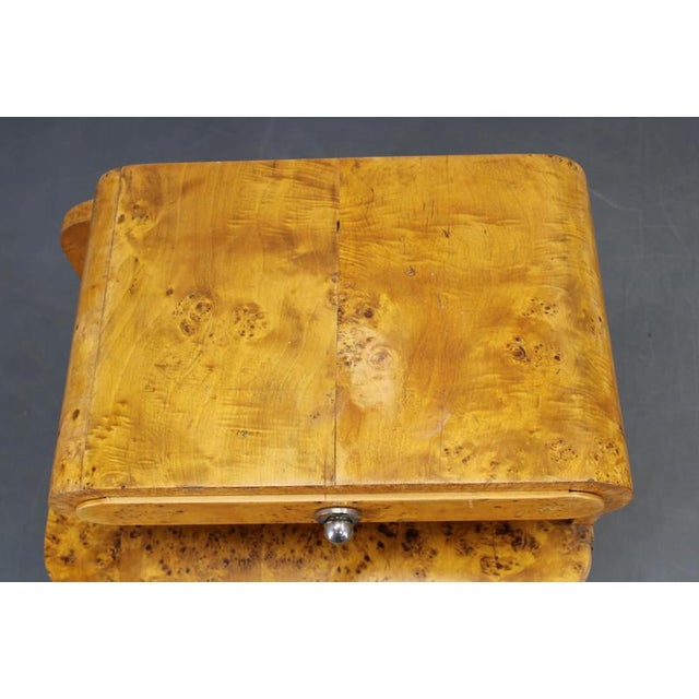 Art Deco Burl Wood Nightstands, Czechoslovakia, 1940s, Set of 2 For Sale - Image 15 of 18