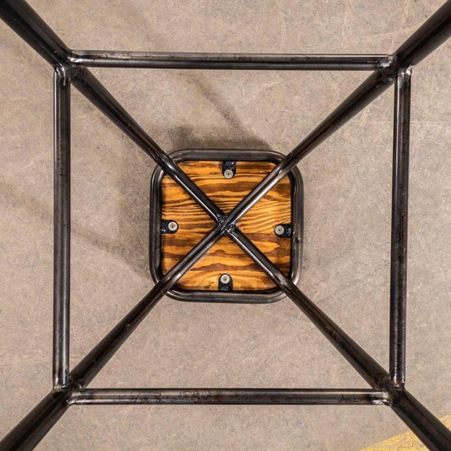 Vintage Industrial French Stacking High Stool in Steel from Mullca, 1950s For Sale - Image 6 of 9