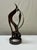 Abstract metal sculpture with chrome ball pinnacle. Unsigned. Heavy.