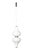 Stilnovo Vintage Chandelier in White Glass and Brass from Stilnovo, 1960s For Sale - Image 4 of 5