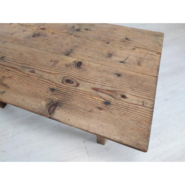 Vintage Fir Farm Table For Sale - Image 11 of 18