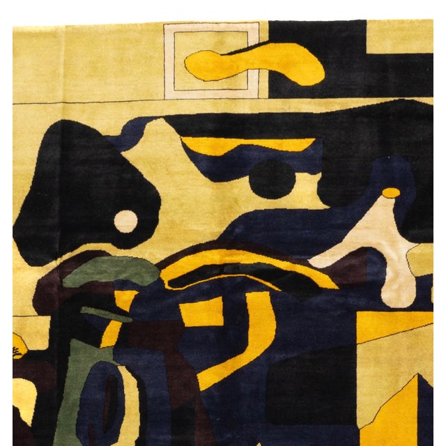 French French Artistic Design Inspired by Le Corbusier Rug 7'2" X 9'0" For Sale - Image 3 of 5