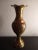 Turkish 1920s Hand Carved Champlevé Solid Brass Flute Vase From Turkey For Sale - Image 3 of 7