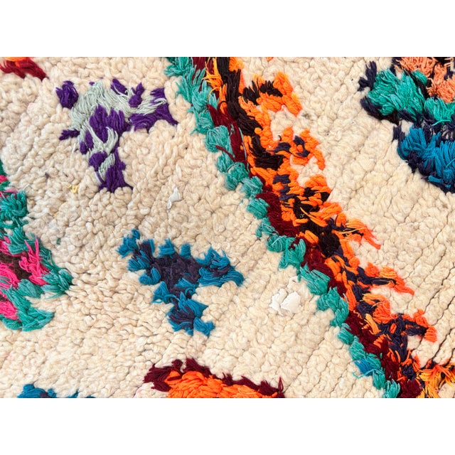 Sculpture Materials Vintage Moroccan Azilal Berber Boucherouite Rug For Sale - Image 7 of 16