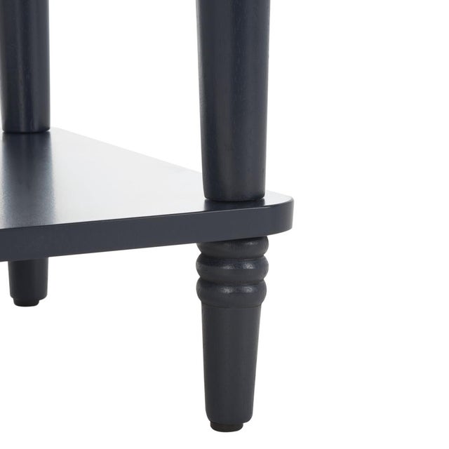 Wood Siobhan Accent Table with Storage Drawer in Navy For Sale - Image 7 of 10