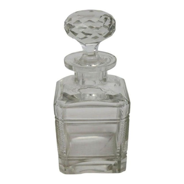 Mid-Century Modern Four Vintage Dimiutive Cut & Pressed Glass Spirit Decanters C1940 For Sale - Image 3 of 18
