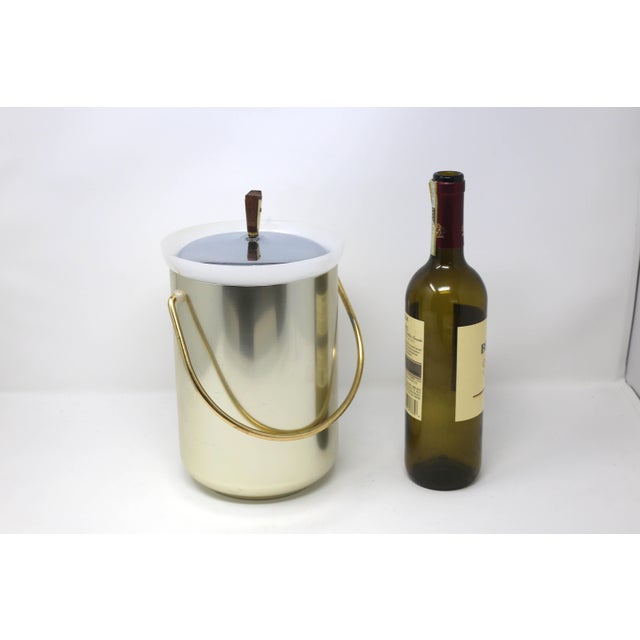 Vintage Metallic Gold-Tone Ice Bucket by Kromex For Sale In Tampa - Image 6 of 6