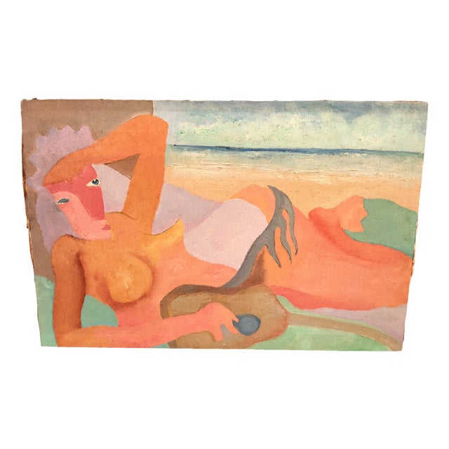 Mario Salmaso, Composition, Large Oil on Canvas, 1968 For Sale