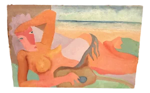 Mario Salmaso, Composition, Large Oil on Canvas, 1968