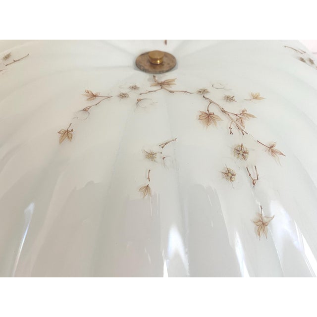 1950s Fluted Glass Parasol Flush Light For Sale - Image 9 of 16