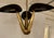 Original retail $1915, stylish Arteriors Modern Black and Gold Everglades Chandelier, showroom floor sample