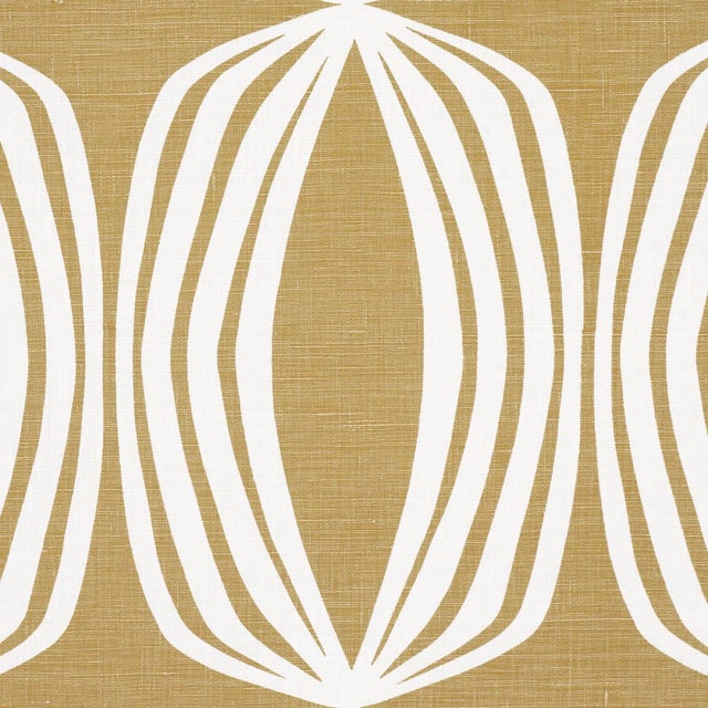 Contemporary SAMPLE - Schumacher Fontana Fabric In Ochre For Sale - Image 3 of 5