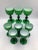 Carlo Moretti Vintage Carlo Moretti Italy Green White Cased Glass Mini Cordial Shot Glasses - Set of 8 For Sale - Image 4 of 5