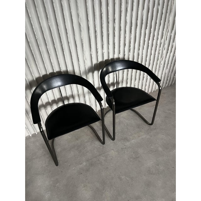 Artist arrben italy 1980s h 76cm w 59cm d 51cm sh 45cm set of 3 italian occasional chairs by arrben italy. The base of the...
