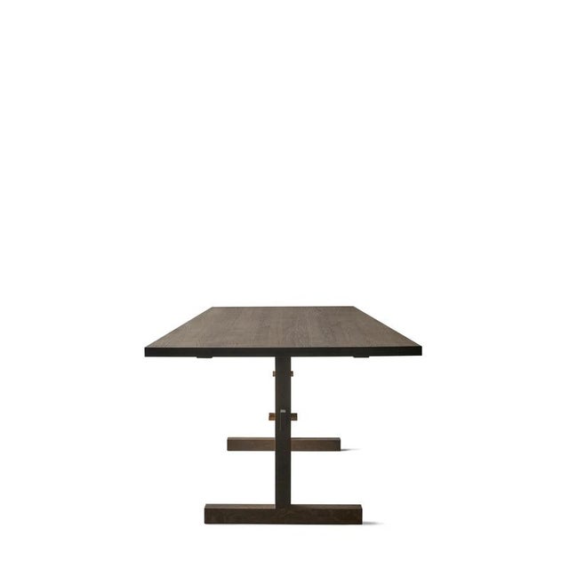 Gaspard Dark Oak and Brass Dining Table 240 by Eberhart Furniture For Sale - Image 9 of 10