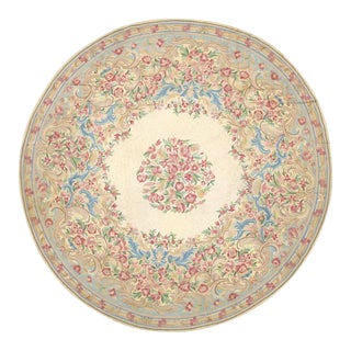 1930s European Chainstich Rug For Sale