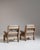 Pair of 1970s French Tan Brutalist Oak Upholstered Armchairs For Sale - Image 10 of 15