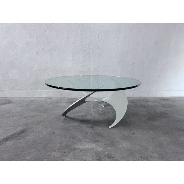 Metal Propeller Coffee Table by Knut Hesterberg for Ronald Schmitt, 1970s For Sale - Image 7 of 7