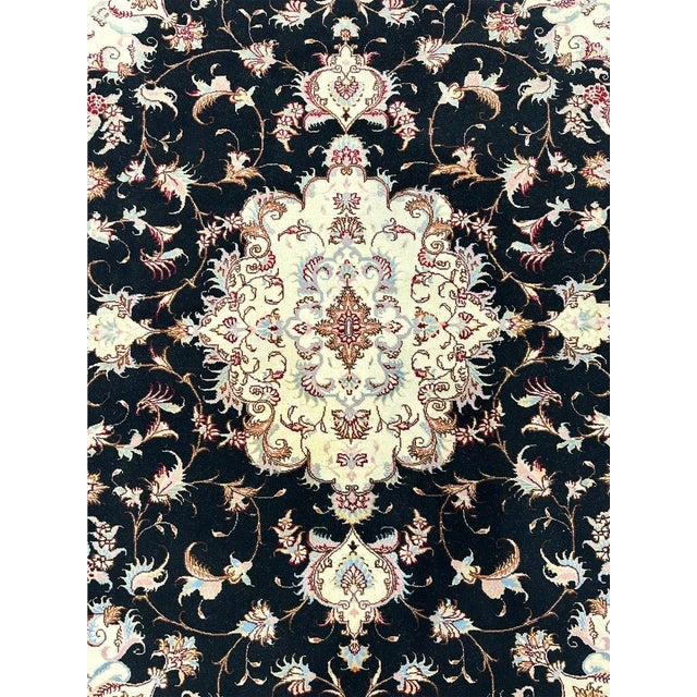 5x6 Persian Tabriz Masterpiece Rug - 502279 For Sale - Image 9 of 12