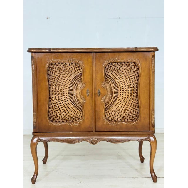 Brown Antique Baroque TV & Phonograph Cabinet, 1970s For Sale - Image 8 of 11