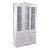 Faux Bamboo White Glass Doors Cabinet For Sale