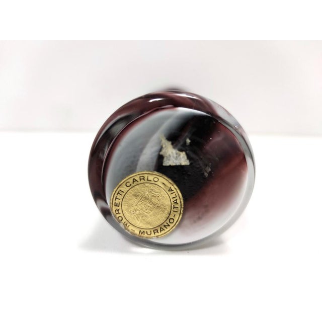 Vintage Purple and White Murano Glass Vase by Carlo Moretti, 1970s For Sale - Image 10 of 12