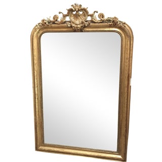 24KT Gold French Rococo-Style Mercury Mirror For Sale