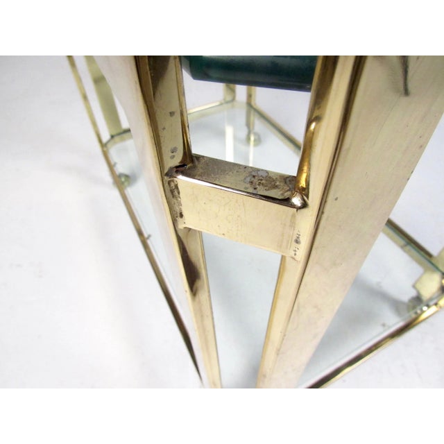 Late 20th Century Modern Brass Bar Cart For Sale - Image 12 of 13