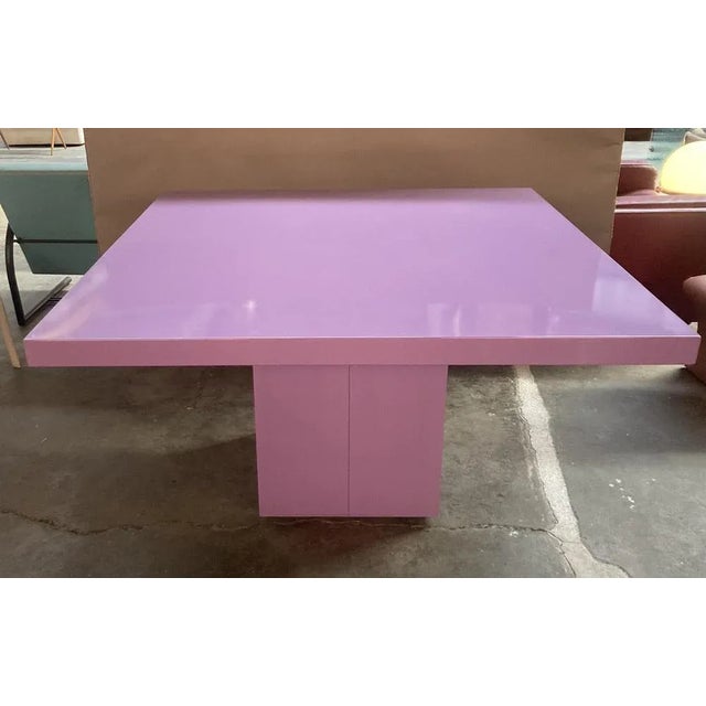 Large Square Dining Table in Metal, 1970s For Sale - Image 10 of 10