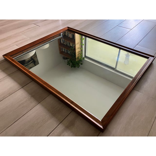 Kipp Stewart for Drexel Declaration Large Walnut Mirror, 1950s For Sale In Miami - Image 6 of 9