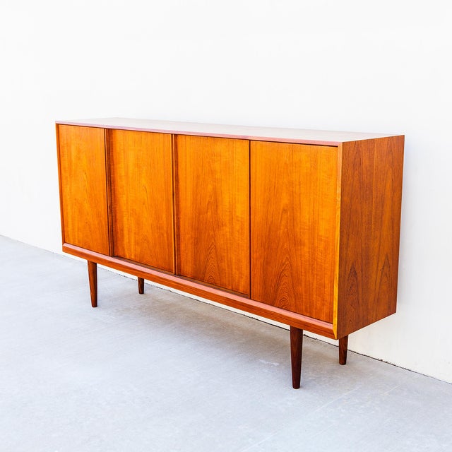 1960s Danish Mid Century Modern Teak Highboard For Sale - Image 12 of 15