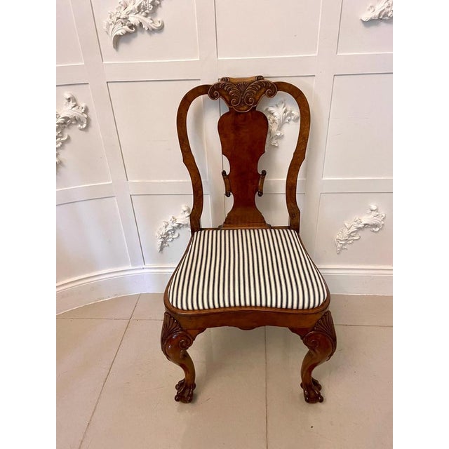 Victorian Burr Walnut Dining Chairs, 1880s, Set of 12 For Sale - Image 11 of 18