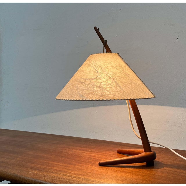 Mid-Century Modern Teak Dornstab Table Lamp by A. Pöll for Kalmar, Vienna, 1950s For Sale - Image 15 of 18