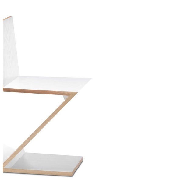 Mid-Century Modern Zig Zag Chair in Wood from Gerrit Rietveld For Sale - Image 3 of 15