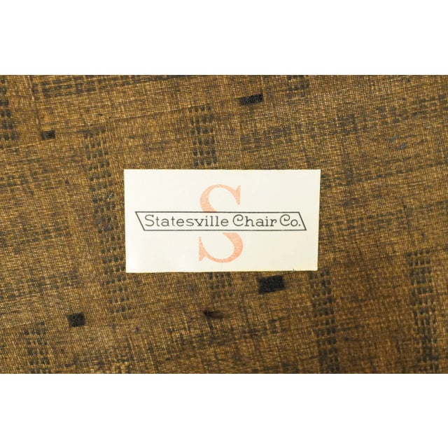 Statesville Chair Co. Italian Provincial Tufted Upholstered Accent Arm Chair For Sale - Image 11 of 12